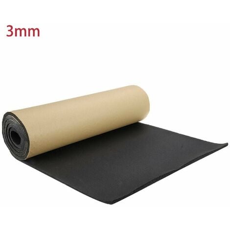 XVX Isolation phonique insonorisante de voiture insonorisant mousse acoustique anti-bruit coton auto-adhesif isolation thermique mousse cellulaire insonorisant, 1 rouleau 200 cm x 50 cm, 3 mm