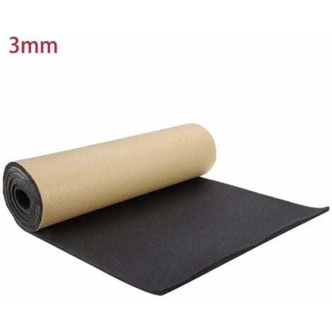XVX Isolation phonique insonorisante de voiture insonorisant mousse acoustique anti-bruit coton auto-adhesif isolation thermique mousse cellulaire insonorisant, 1 rouleau 200 cm x 50 cm, 3 mm,Dolaso