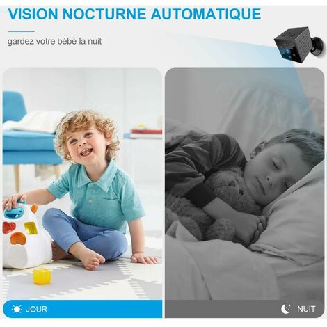 XVX Camera Espion, 1080P Mini Caméra de Surveillance sans Fil avec  Enregistrement Camera Surveillance WiFi Batteries Longues Micro Camera  Cachée avec Détection de Mouvement et Vision Nocturne Spy Cam