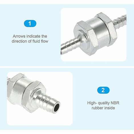 NEUF Clapet Anti-retour Aluminium Valve à Carburant Gasoil Essence - Foto 4