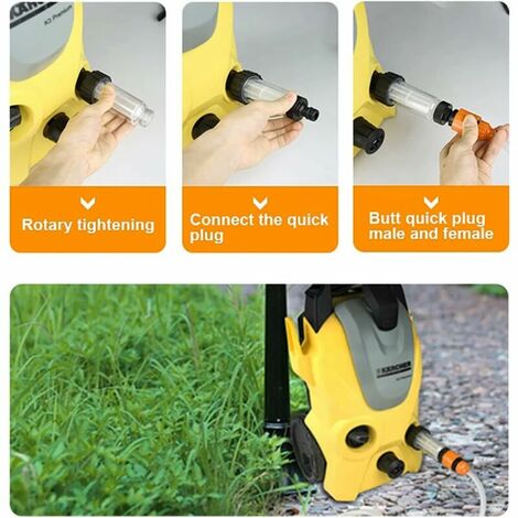 Filtre à Eau Pour Nettoyeur Haute Pression Et Arrosage Jardin - 5 Connecteurs Inclus - Protection Pompe Anti-débris