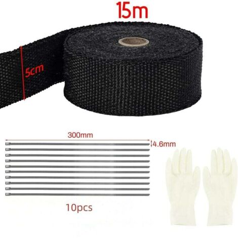 Ruban Thermique Isolant Noir 10M +Colliers Inox Pour Collecteur - Foto 10