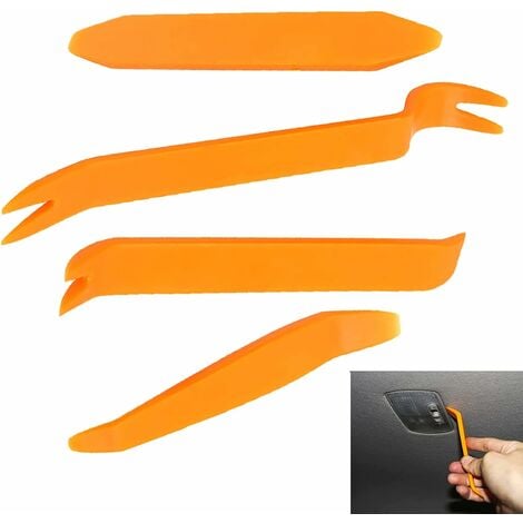 4pcs Outil Kit de Démontage de Garniture Intérieur de Voiture Auto Radio  Porte Clip Panneau