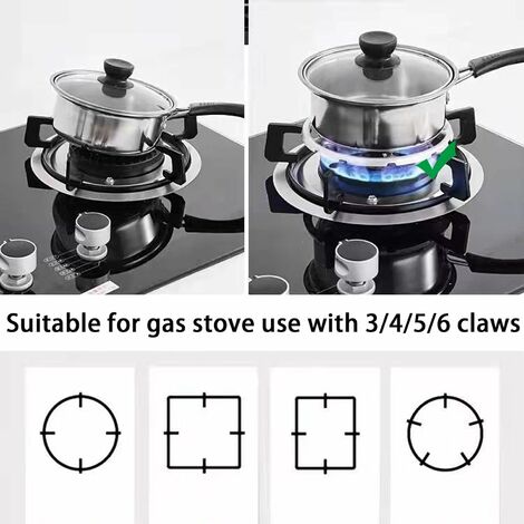 Support Wok Cuisinière Gaz - Réducteur Alliage Universel - Adaptateur Plaque Gaz Pour Casseroles