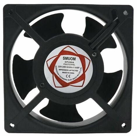Ventilateur axial pour cassette de cheminée, insérable, haute température, de pales métalliques, silencieux et universel. 120 x 120 x 38 mm. -