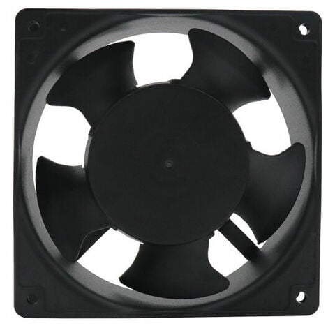 Ventilateur axial pour cassette de cheminée, insérable, haute température, de pales métalliques, silencieux et universel. 120 x 120 x 38 mm. -