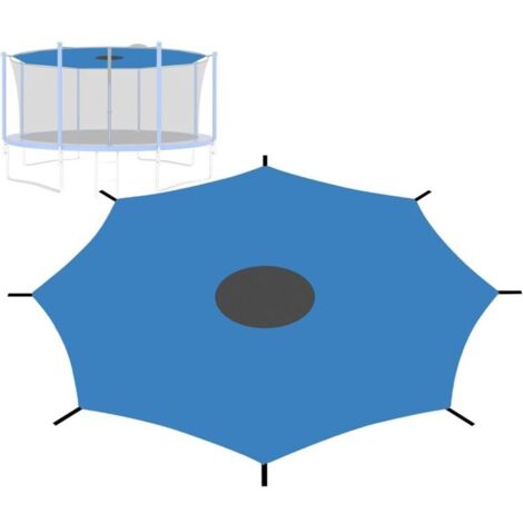 Pare-soleil Pour Trampoline – Toile Anti-UV, 6 Ou 8 Poteaux, 5 Tailles (183 à 427 Cm), Cordes Incluses