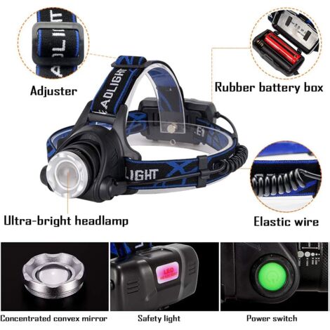 Lampe frontale 1/2/3 COB lampe frontale USB Rechargeable lampe frontale étanche