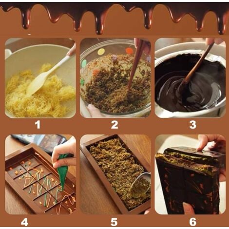 Lot De 2 Moule À Tablette De Chocolat Profond, Moule À Chocolat En Silicone, Moule À Tablette Chocolat, Moules À Chocolat Profonds