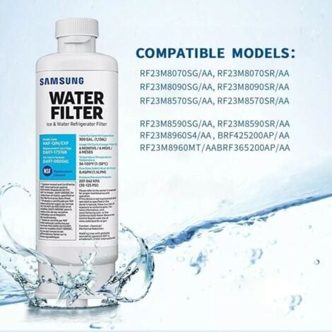 Lot de 3 filtres à eau de réfrigérateur de rechange pour Samsung DA97-17376B DA97-08006C HAF-QIN HAF-QIN/EXP