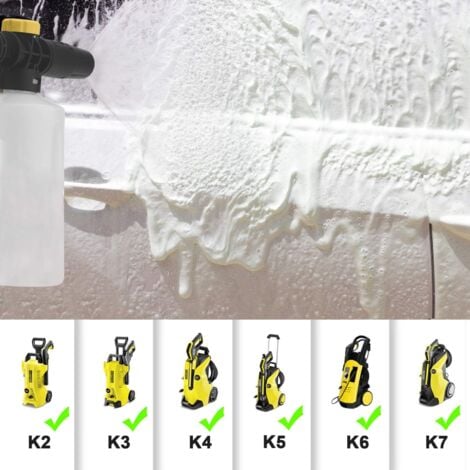 Canon à Mousse pour kärcher K2 K3 K4 K5 K6 K7, 700ML Pistolet à Mousse, Buse réglable Lance De Mousse De Neige Accessoire pour Karcher K2  K7 Nettoyeurs Haute Pression