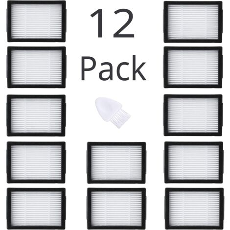 Remplacement Filtres avec iRobot Roomba i1 i1152 i3 + i4+ i6 i7+ i8 Combo i5 + J5 + e5 e6 (Non pour Combo J7+ J9+) i & e Haute Efficacité Filtre hepa (12-Pack）