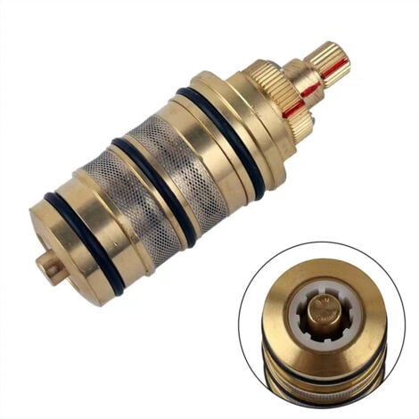 Cartouche thermostatique Robinet thermostatique de douche en laiton avec cartouche et poignée pour mitigeur de douche