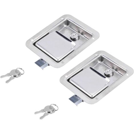 Serrure De Porte Pour Remorque, Camping-car - Acier Inoxydable, Loquet à Palette, Résistant Aux Intempéries