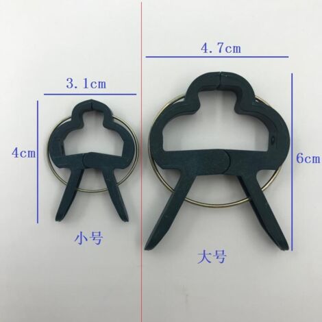 30 Clips De Support Pour Plantes De Jardin - 4 Tailles (6 à 13,7 Cm) - Pour Tomates, Vignes, Plantes Grimpantes - Plastique Noir Résistant