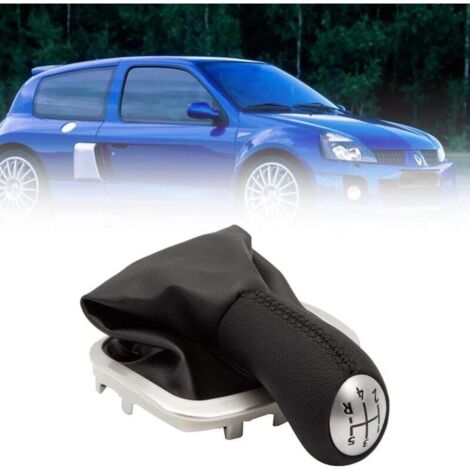 Pommeau De Vitesse 5+R Noir PARTSLINE - Compatible Clio 3, Kangoo 2, Mégane 2, Scenic 2