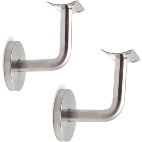Support de Main Courante, 2 Pièces Acier inoxydable supports de Rampe ...