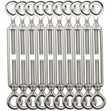 Lot De 2 Tendeurs En Acier M16 X 170 Mm - Pour Câbles, Fils, Structures Métal/bois - Zinc
