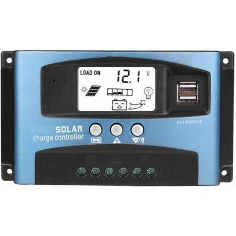 Régulateur De Charge Solaire MPPT 50A – 12V/24V – Écran LCD – Port USB – Neuf