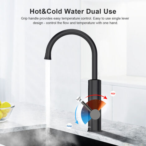 MUCKLILY Robinet D'évier Électrique avec Eau Courante Accessoires De Remplacement De Robinet D'évier pour Lave-Vaisselle De pour D'évier Gris