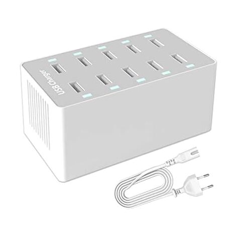 Station De Charge USB, Hub Chargeur USB De 50 W à 10 Ports