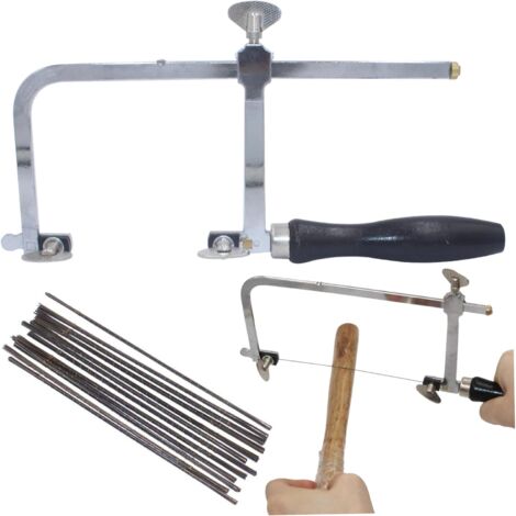 Mizikuu Scie à Bijoux Réglable Avec 12 Lames - Scie à Chantourner