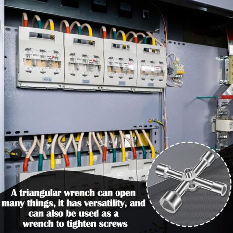 Clé Triangle 4 Voies 5 Tailles Diamètre Intérieur 7mm/10mm