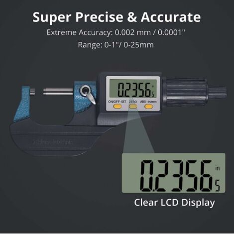 Barre De Mesure Acier Inoxydable 25mm | Étalon Micromètre - Pied à Coulisse - Outil De Précision