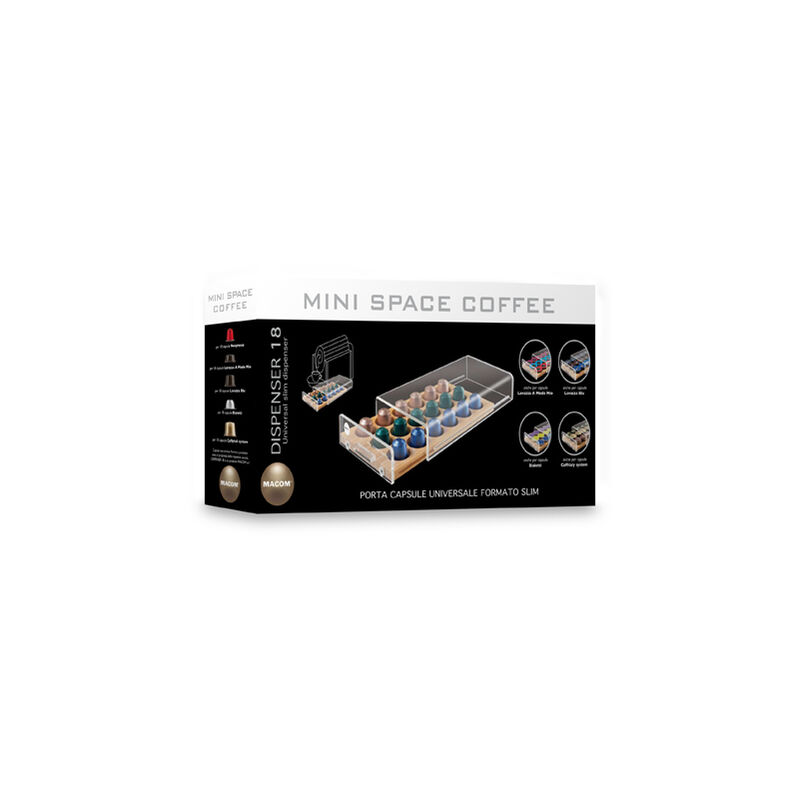 Macom Cassetto portacapsule universale SalvaSpazio per capsule di caffè  Legno Trasparente
