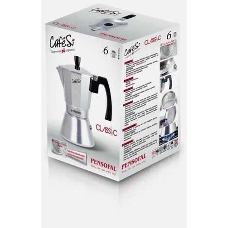 Caffettiera Pensofal Cafesi' PEN-8422 a Induzione Classic Moka Sei Tazze in  Alluminio