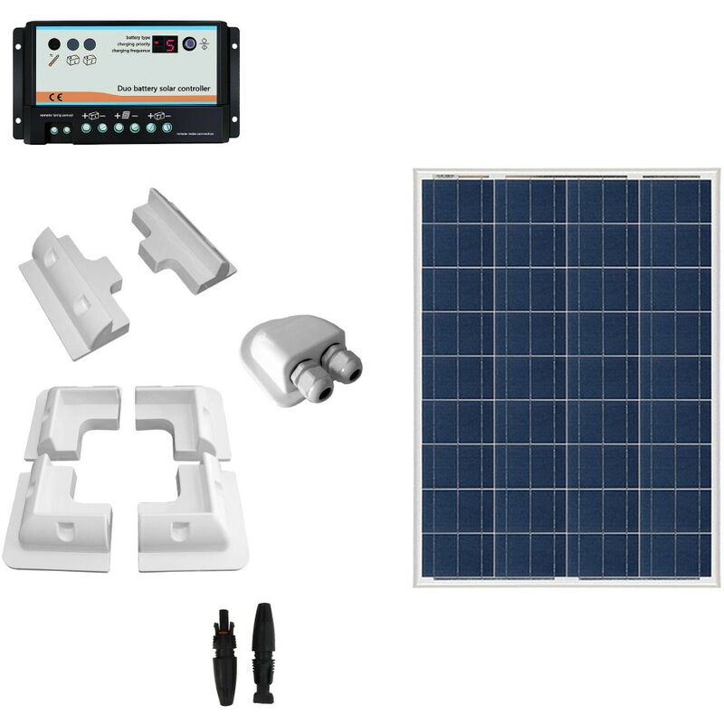 Kit fotovoltaico per camper con pannello 80Wp poli CAMP80B