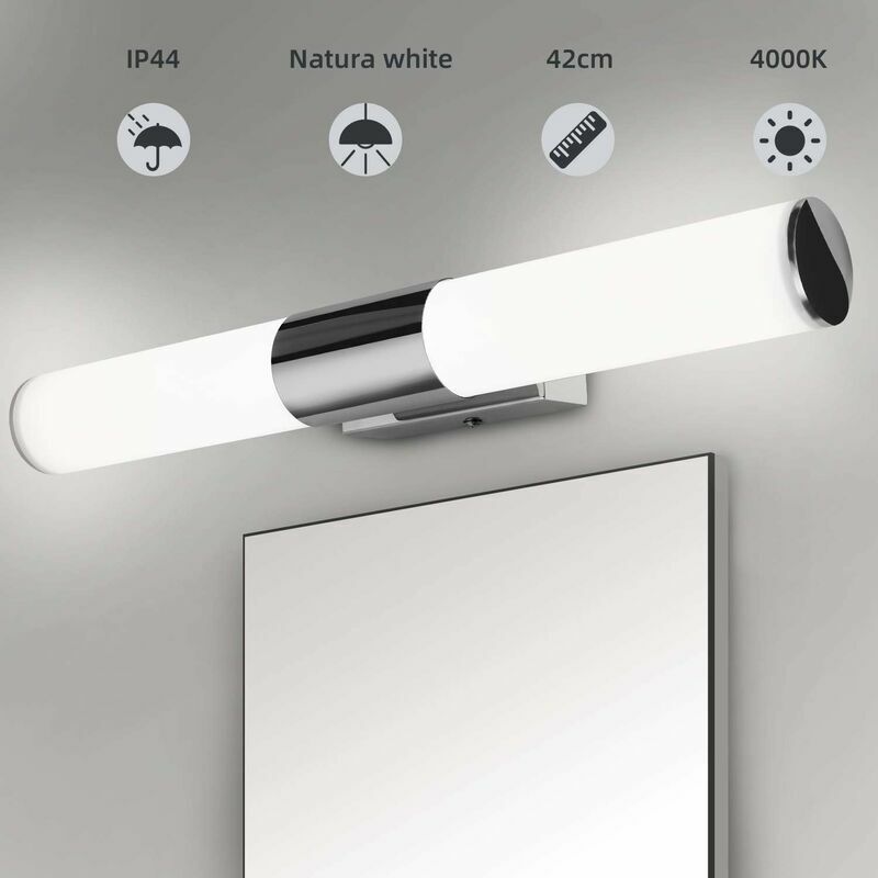 LED 180° Réglable Phare Miroir Noir Tube Rond Lampe Miroir Imperméable  Toilettes Salle De Bains Éclairage Avant Du Miroir IP44 Miroir De  Maquillage