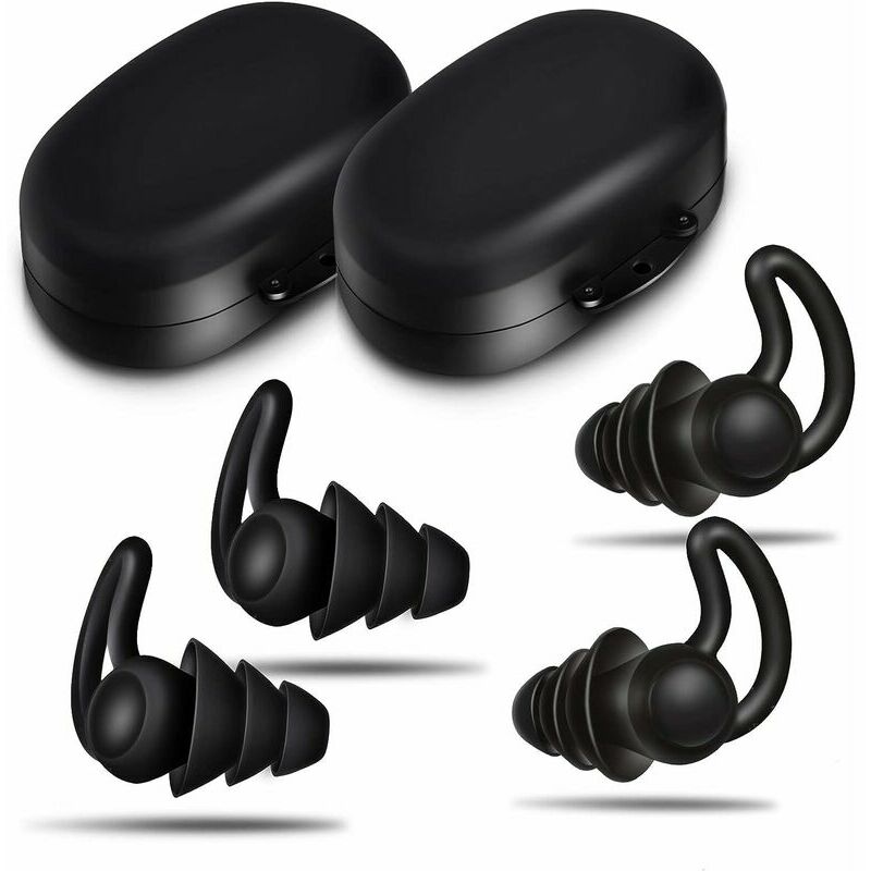 Acheter Bouchons d'oreilles en Silicone souple, 4 pièces, bouchons d'oreille  à réduction de bruit pour voyage, études, sommeil