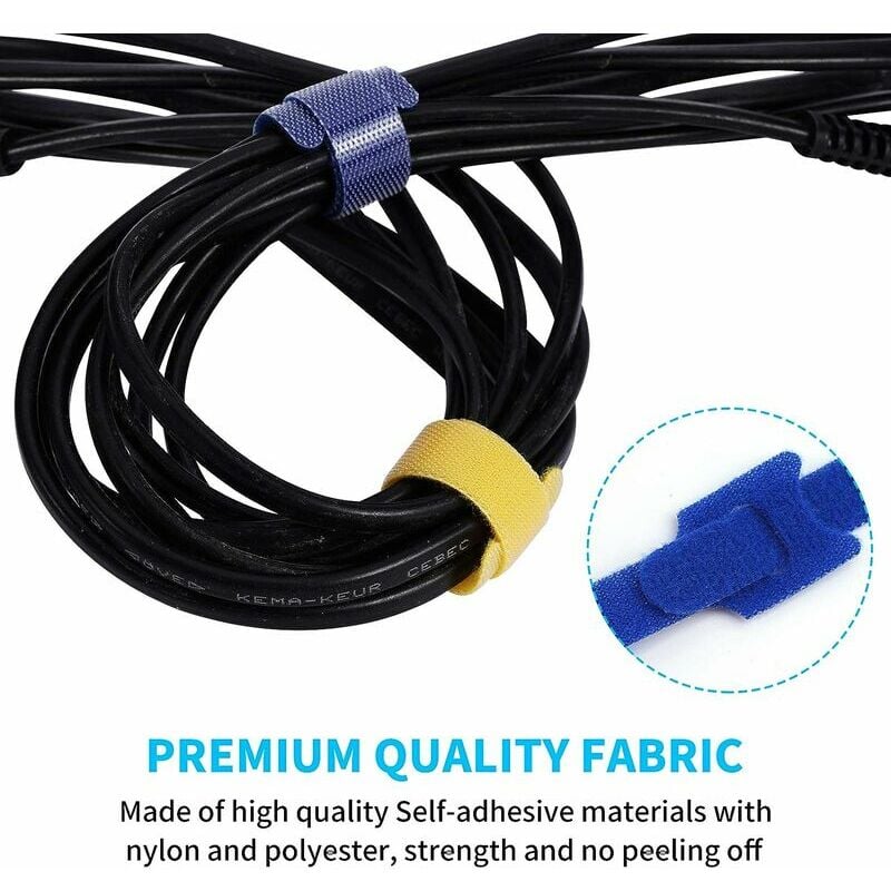 Attache Cable Management Bureau Attache Cable Nylon 5m Noir