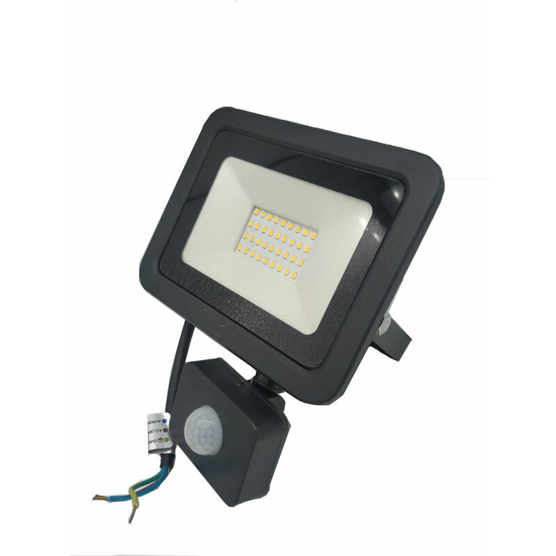 Projecteur LED blanc froid 100 W avec détecteur de mouvement, projecteur  LED extérieur, capteur extérieur, 6500