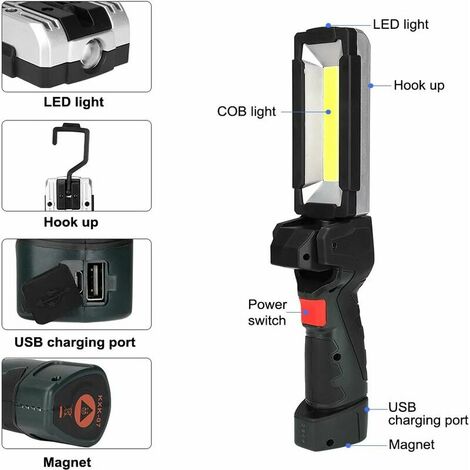 Lampe de poche LED Flashlight 550 - 10W USB Charger
