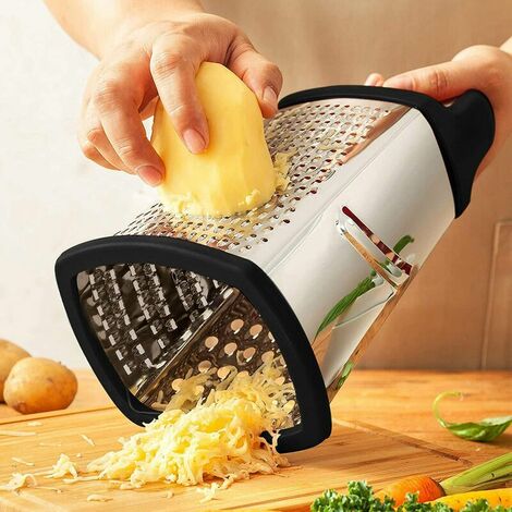 Boîte multifonctionnelle râpe râpes à fromage en acier inoxydable pour râpes  de cuisine pour cuisine avec râpe à 4 côtés Base antidérapante 