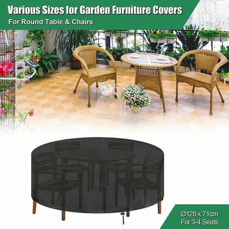 Housse pour meubles de jardin d'extérieur, robuste, étanche, coupe-vent,  Anti-UV, pour canapé, Table, chaise, Patio, 420D