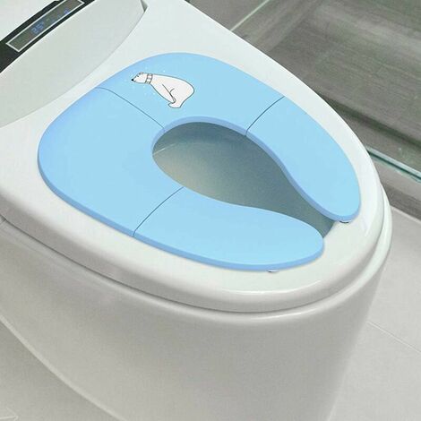 (Bleu) Siège de toilette grenouille pliable pour bébé, voyage pour  enfant/nourrisson, siège de toilette pour enfant facile à transporter