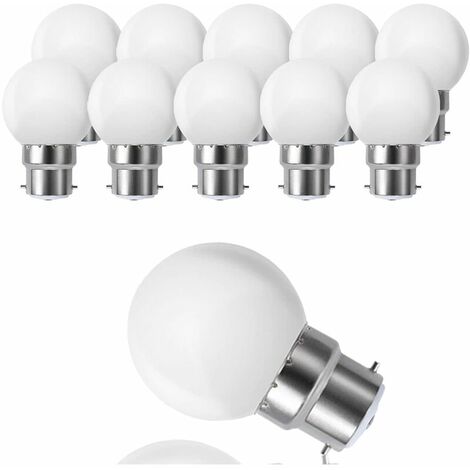 Lot de 10 Ampoules LED B22 9W equivalentce 60W 806lm Blanc Froid 6000K,  Non-Dimmable : : Luminaires et Éclairage