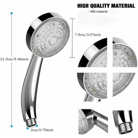 Amison 7 Pommeau de douche à LED pour économie d'eau - Changement de  couleur - Température automatique haute pression- Filtre anion : :  Bricolage