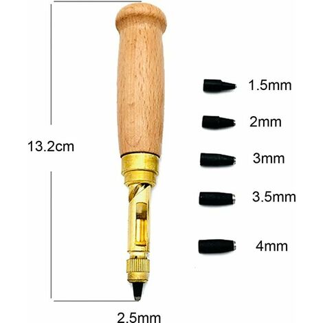 Perforatrice à Vis pour le Cuir, Poinçon de Ceinture Automatique avec 6  Têtes de Perforation, peut être Utilisée pour Cuir