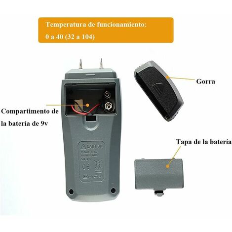 Humidimètre à bois, écran LCD numérique à 2 broches 0,5% précis 0-99,9%  Testeur de détecteur d'humidité pour bois de chauffage - Ne pas inclure les  piles