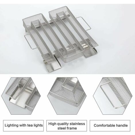 BBQ-Toro Générateur de fumée froide, 27 x 26,5 cm, Acier inoxydable V2A