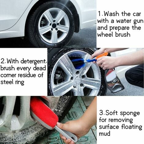 Brosse de nettoyage Rotative pour Carrosserie et Jantes Auto