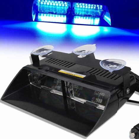 8 Led d'urgence Police Voiture Camion Tableau de bord Avertissement Flash  Stroboscope Lumière