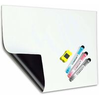 A3 Magnétique Tableau Blanc Réfrigérateur Magnétique et Liste Cuisinetableau Blanc Être Appliquer Enfants et Adultes Facile à Écrire Fort Magnétique Essuyer Tableau D'affichage,3 Marqueurs 1 Effaceur
