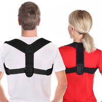 Correcteur de posture pour homme et femme – Orthèse confortable pour le haut du dos, support réglable pour le lisseur du dos pour le cou, les épaules et le dos.