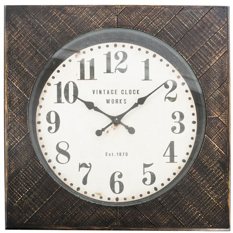 Table basse carrée Horloge - Atmosphera - Gris
