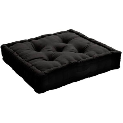 Homemaison – Coussin de sol 50 x 50 cm – Garnissage en coton recyclé – Certifié OEKO-TEX – Finition capitonnée non déhoussable